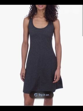 Patagonia Charcoal Scoop Neck Mini Dress